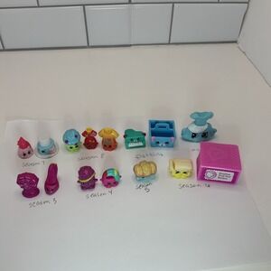 Shopkins Figures Mixed Lot of 15 - Season 3-8, 2 petkins, 1 McDonald's